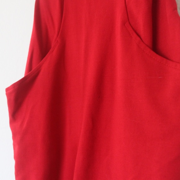 ASOS ❤️ FITTED RED DRESS W/ POCKETS - Picture 6 of 6